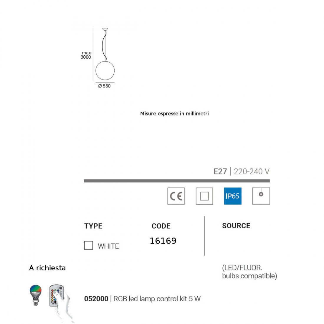 Linea Light Group OH P65 E27 16169 LED moderner Kronleuchter