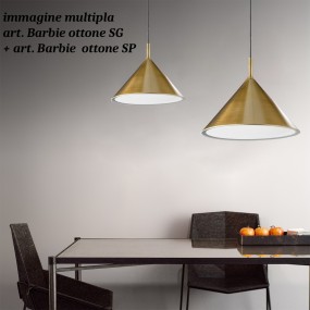 Sospensione ottone Gea Luce BARBIE SP E27 LED alluminio lampada soffitto classica rustica