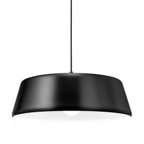 Lampe à suspension noire Gea Luce BLANCA S