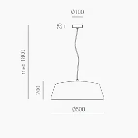 Lampada sospensione bianco Gea Luce BLANCA S