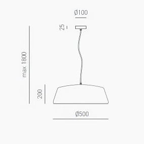 Lampada sospensione ottone Gea Luce BLANCA S