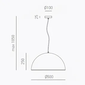 Lampada sospensione rame Gea Luce BONELLA SP