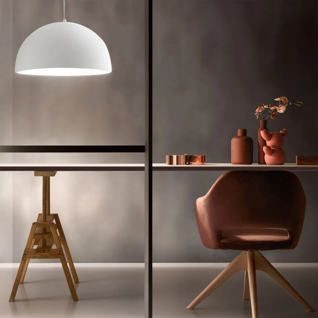 Lampada sospensione bianca Gea Luce BONELLA SP