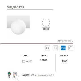 Linea Light Group OH S65 E27 16181 LED moderne Deckenleuchte