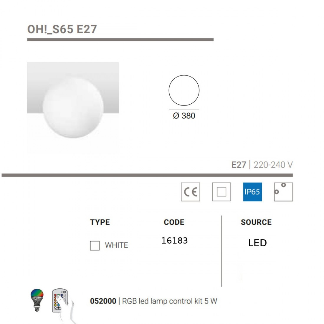 Plafoniera OH S65 E27 Linea Light Group