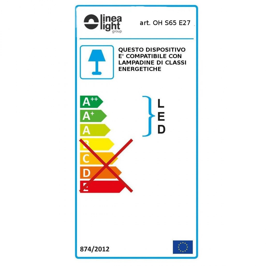 Linea Light Group OH S65 E27 16181 LED moderne Deckenleuchte