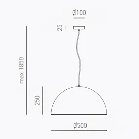 Lámpara de suspensión negra Gea Luce BONELLA SP