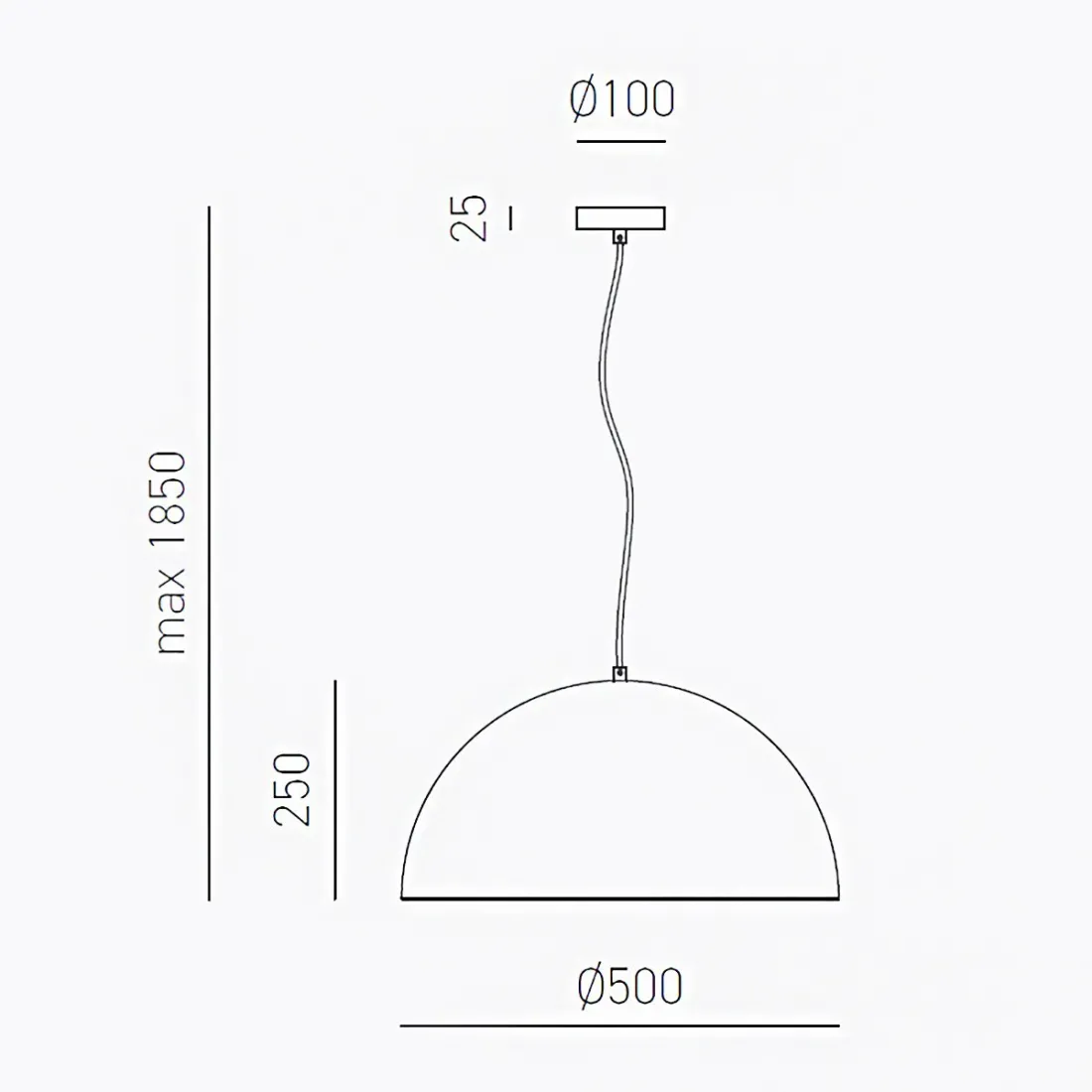 Lámpara de suspensión negra Gea Luce BONELLA SP