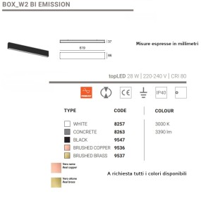 Applique BOX W2 bi emissione Linea Light Group