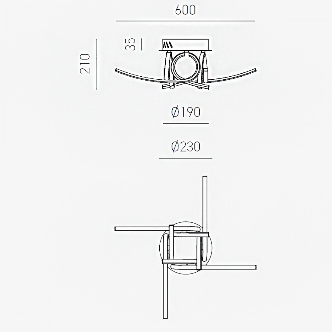 Plafonnier moderne Gea Luce TOSCA P4