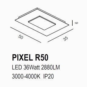 Promoingross oder PIXEL R50 LED Schalter Deckenleuchte