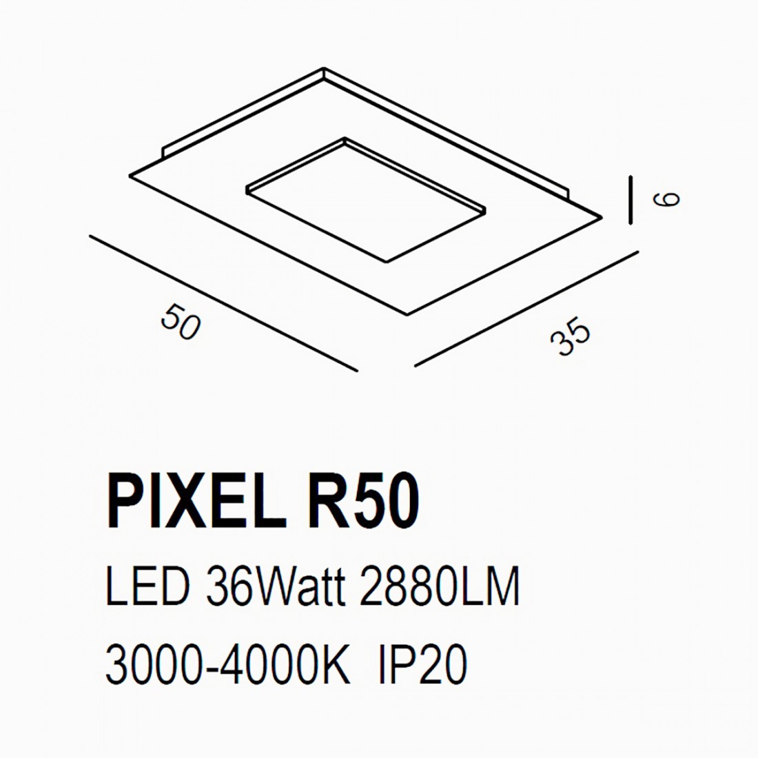 Promoingross oder PIXEL R50 LED Schalter Deckenleuchte