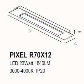 Promoingross R70X12 LED-Schalter Blattgold Deckenleuchte