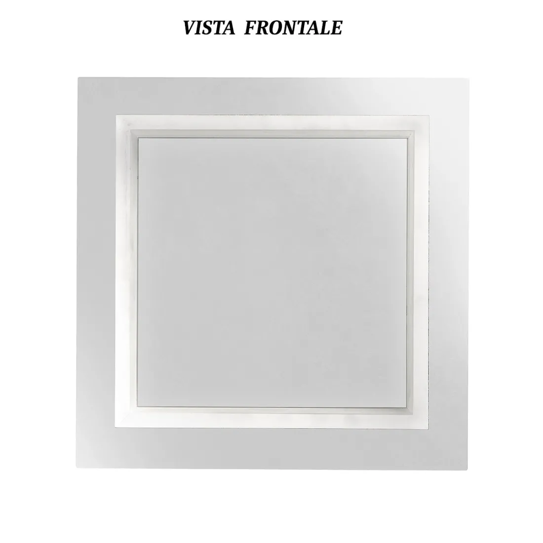 Plafoniera led Promoingross SQUARE Q35 WH, moderna, switch