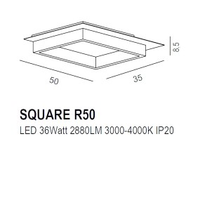 Plafoniera led Promoingross SQUARE R50