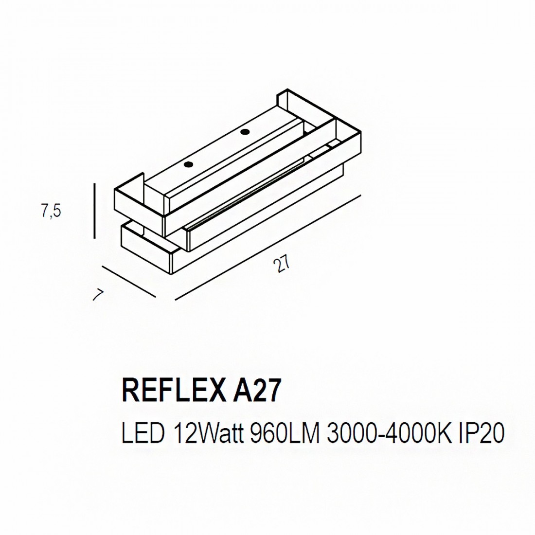 Applique led REFLEX A27 Promoingross