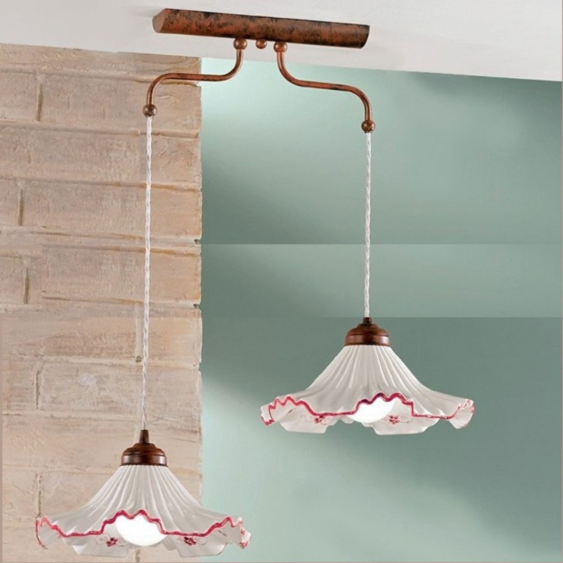 Lustre d'éclairage classique Due P ANNA S2M E27 LED