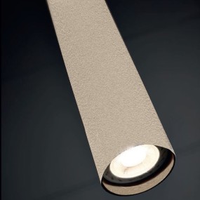 Sospensione Illuminando INDRO SP GU10 LED lampadario moderno classico metallo tortora bianco cilindro interno
