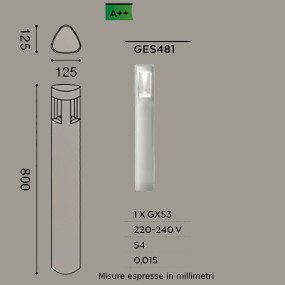 Laterne Aluminium Polycarbonat Gea Led GES481 80H LED