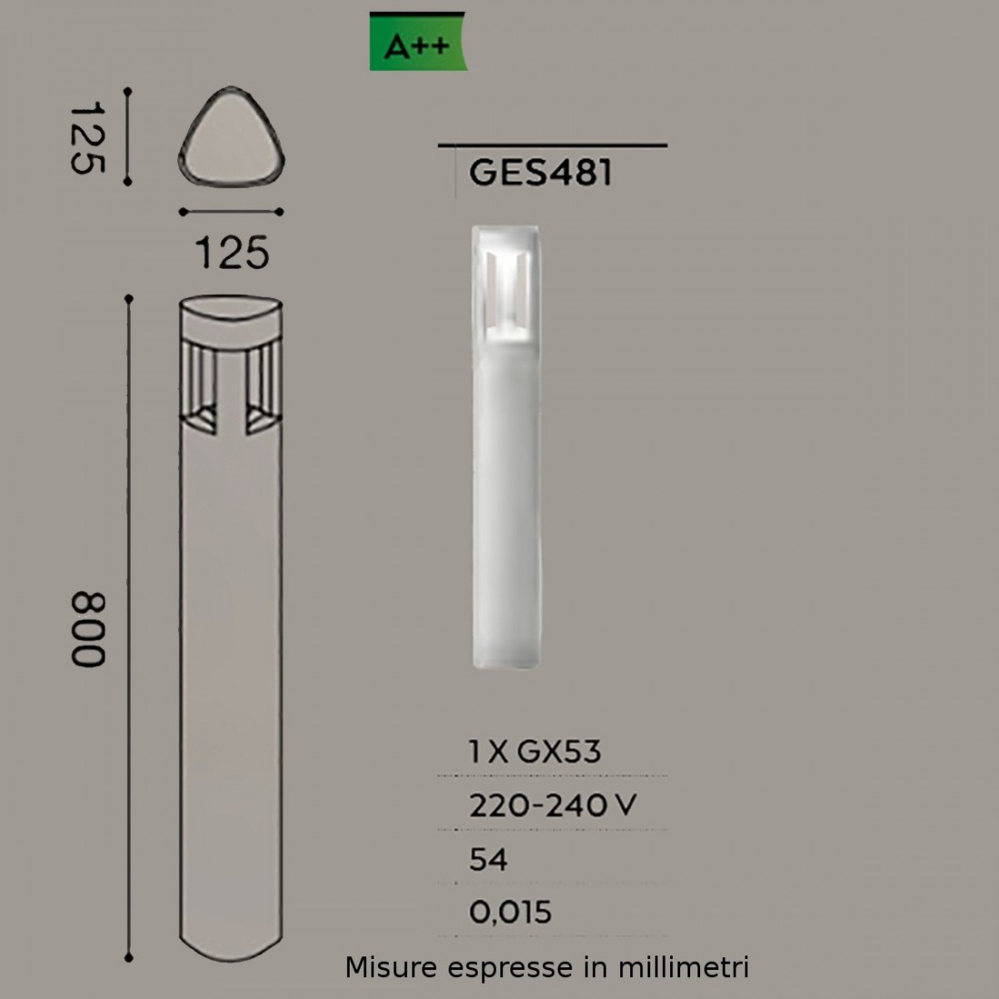 Lanterne en aluminium Gea Led