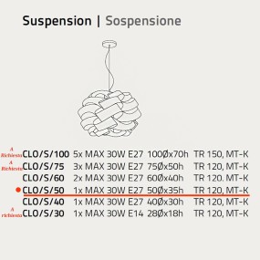 Lampadario Linea Zero CLOUD S50