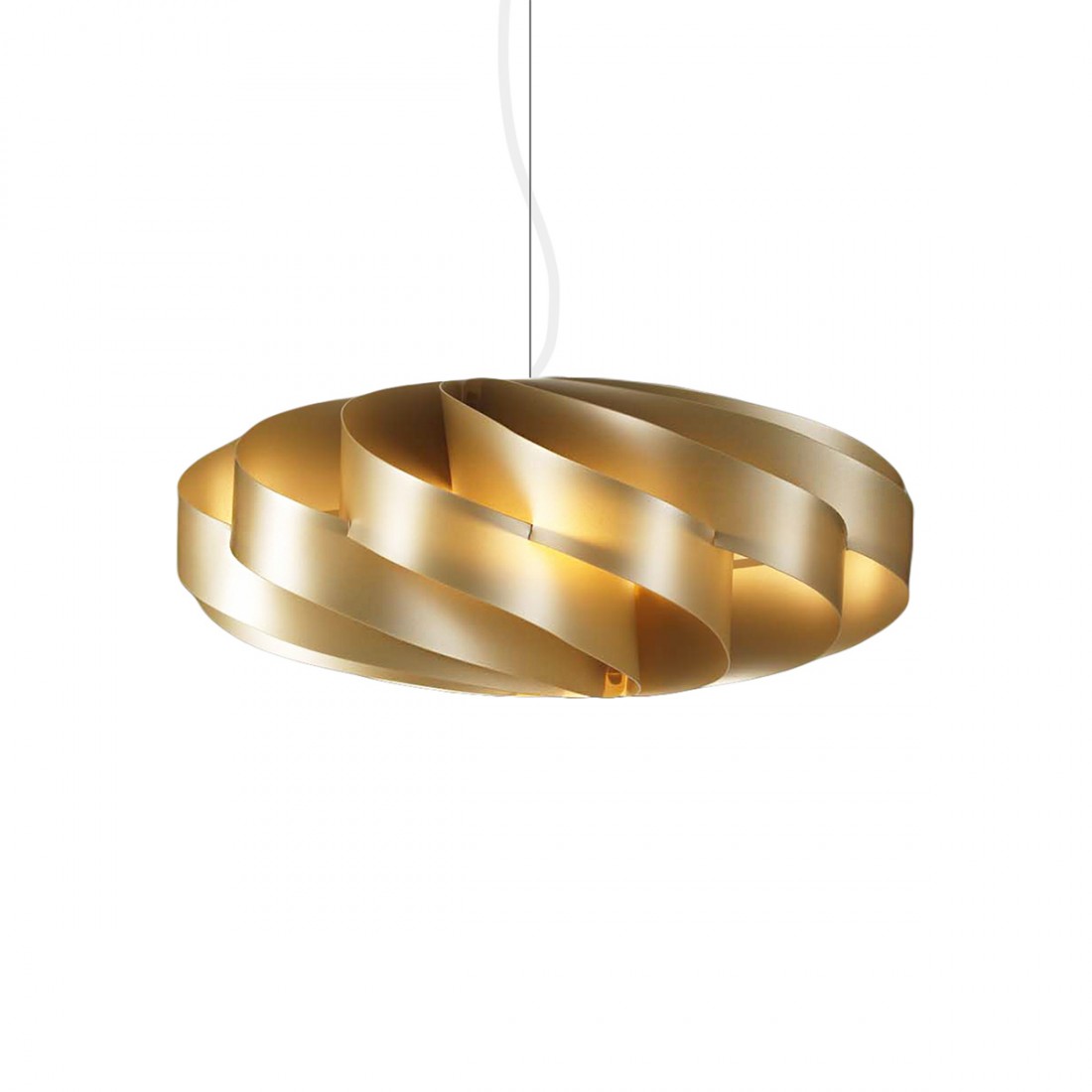 Linea Zero FLAT S Gold moderner Kronleuchter