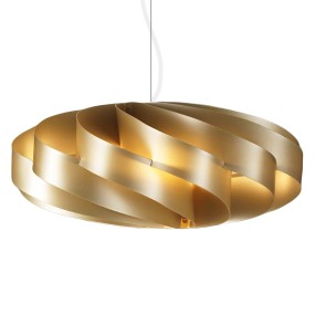 Lampadario moderno Linea Zero FLAT S E27 LED oro polilux sospensione camerette