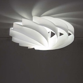 Plafoniera moderna Linea Zero FLAT P E27 LED polilux bianco lampada soffitto
