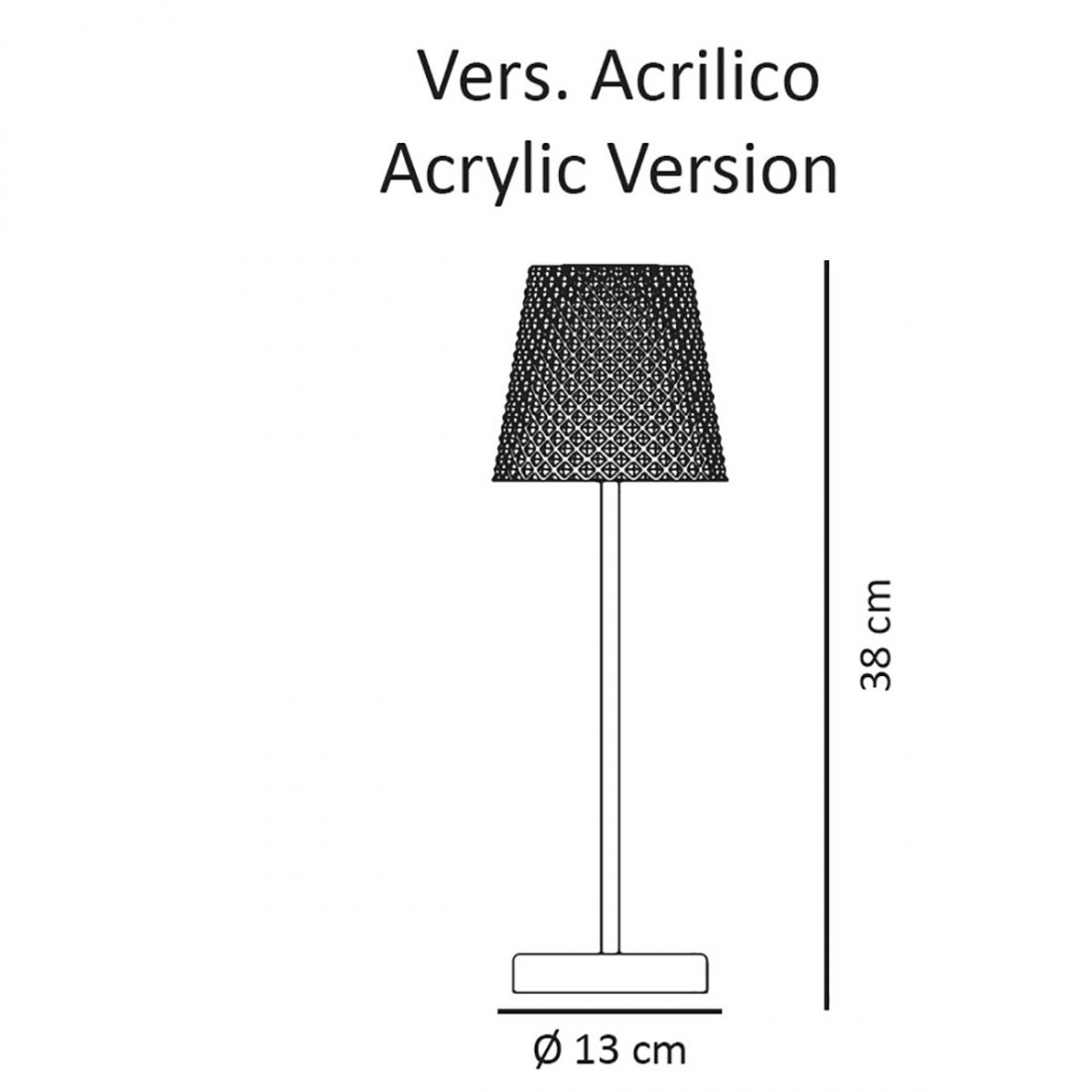 Lampe de chevet moderne Sikrea LA ANGINA LED acrylique