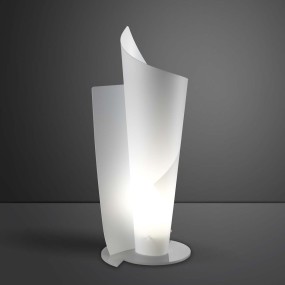 Abat-jour Linea Zero VELA L 50 E27 LED polilux metacrilato lampada tavolo moderna