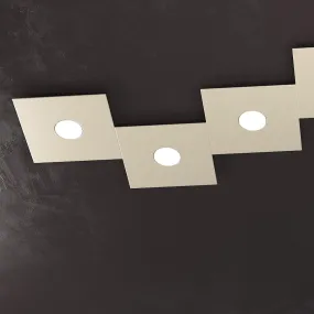 Deckenleuchte, Wandleuchte, quadratisch, quadratisch, 6-flammig aus Metall. LED.