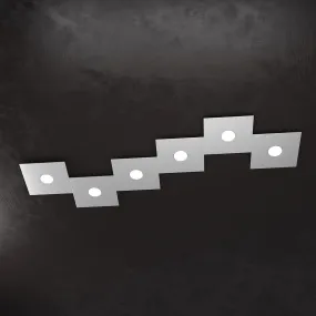 Deckenleuchte, Wandleuchte, quadratisch, quadratisch, 6-flammig aus Metall. LED.