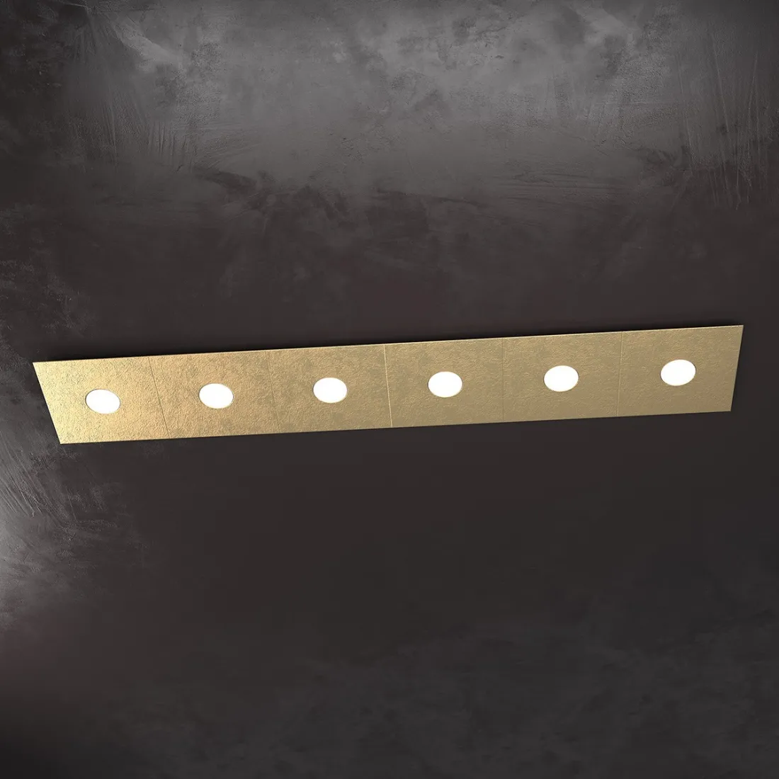 Deckenleuchte, Wandleuchte, quadratisch, quadratisch, 6-flammig aus Metall. LED.