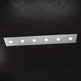 Plafonnier, applique, carré, carré, 6 lumières en métal. LED.