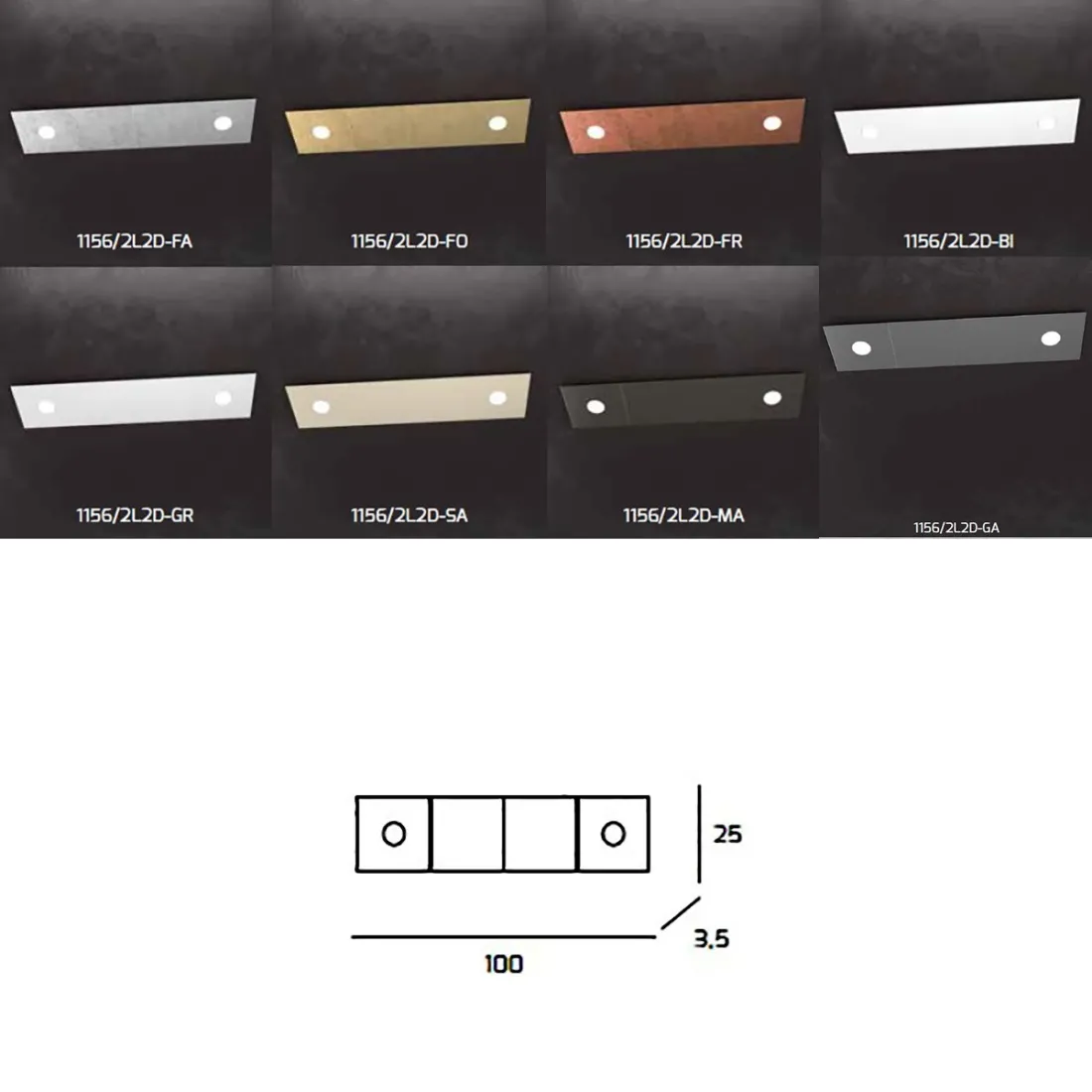 Top Light ECCENTRIC 1156 2L2D Deckenleuchte