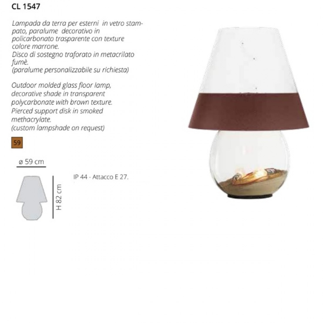 Moderne Lampe EMPORIUM BONBONNE CL1547 59 E27 LED