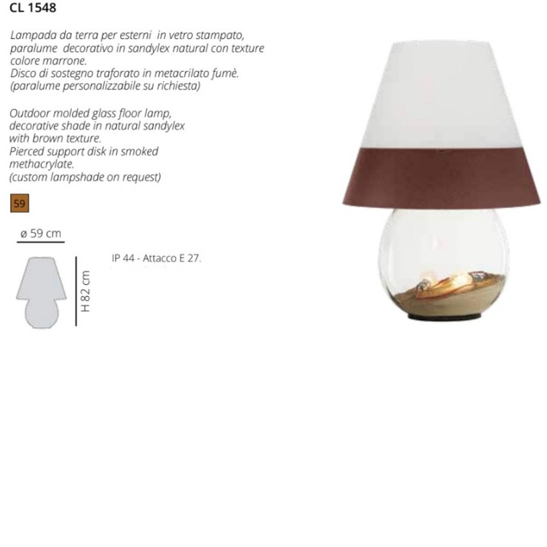 Lampe moderne EMPORIUM BONBONNE CL1548 59 E27 LED