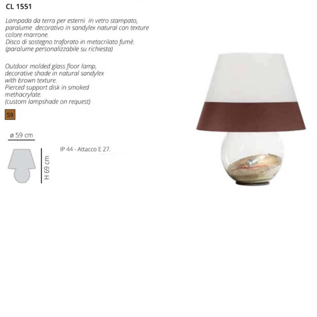 Abat-jour moderne EMPORIUM BONBONNE CL1551 59 E27 LED