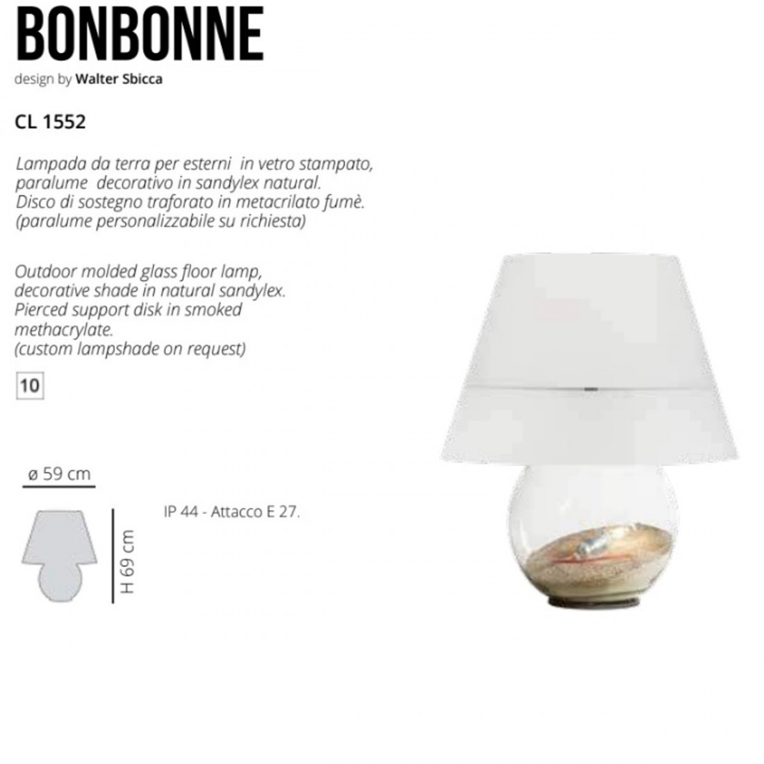 Abat-jour BONBONNE CL1552 10 EMPORIUM