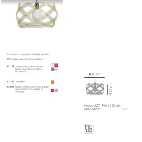 Lustre moderne EMPORIUM NUCLEA E27 LED 40CM