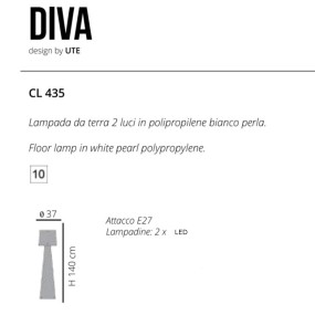 Lampadaire moderne EMPORIUM DIVA CL435 E27 LED