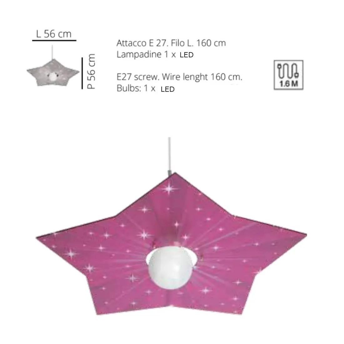 EMPORIUM STAR CL1532 49 E27 LED lustre moderne