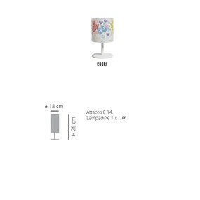 Moderner Lampenschirm EMPORIUM CYLINDER HEARTS CL1527 E14 LED