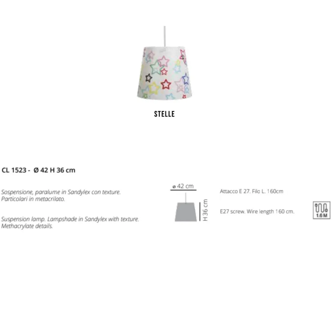 Lustre moderne EMPORIUM KONE STAR CL1523 E27 LED