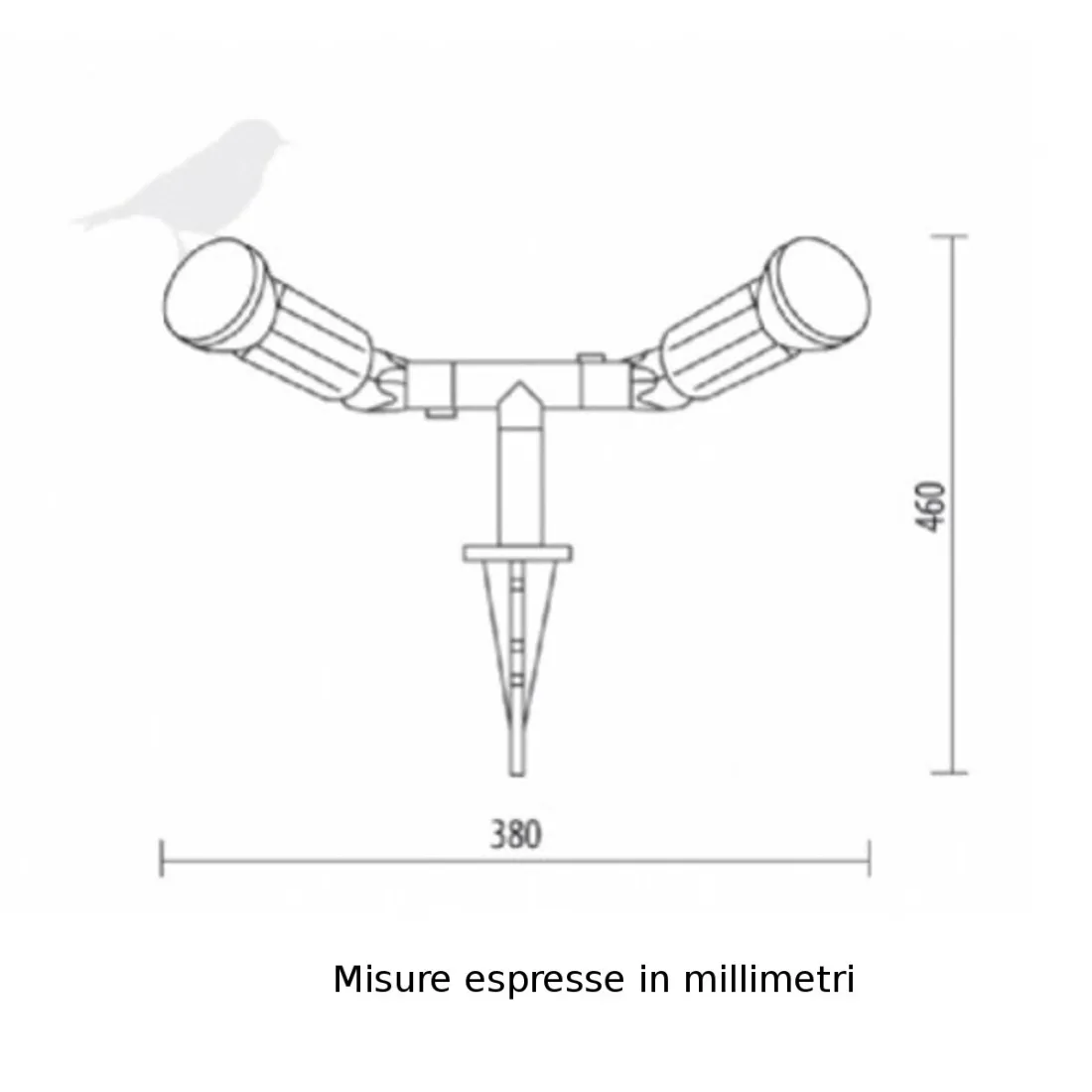 Lampadari Bartalini PAR20 2 P BLK E27 LED