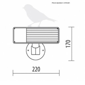 Appliques extérieures modernes Lampadari Bartalini PAR PL M DB.0245 E27 LED