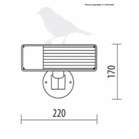 Appliques extérieures modernes Lampadari Bartalini PAR PL M DB.0245 E27 LED