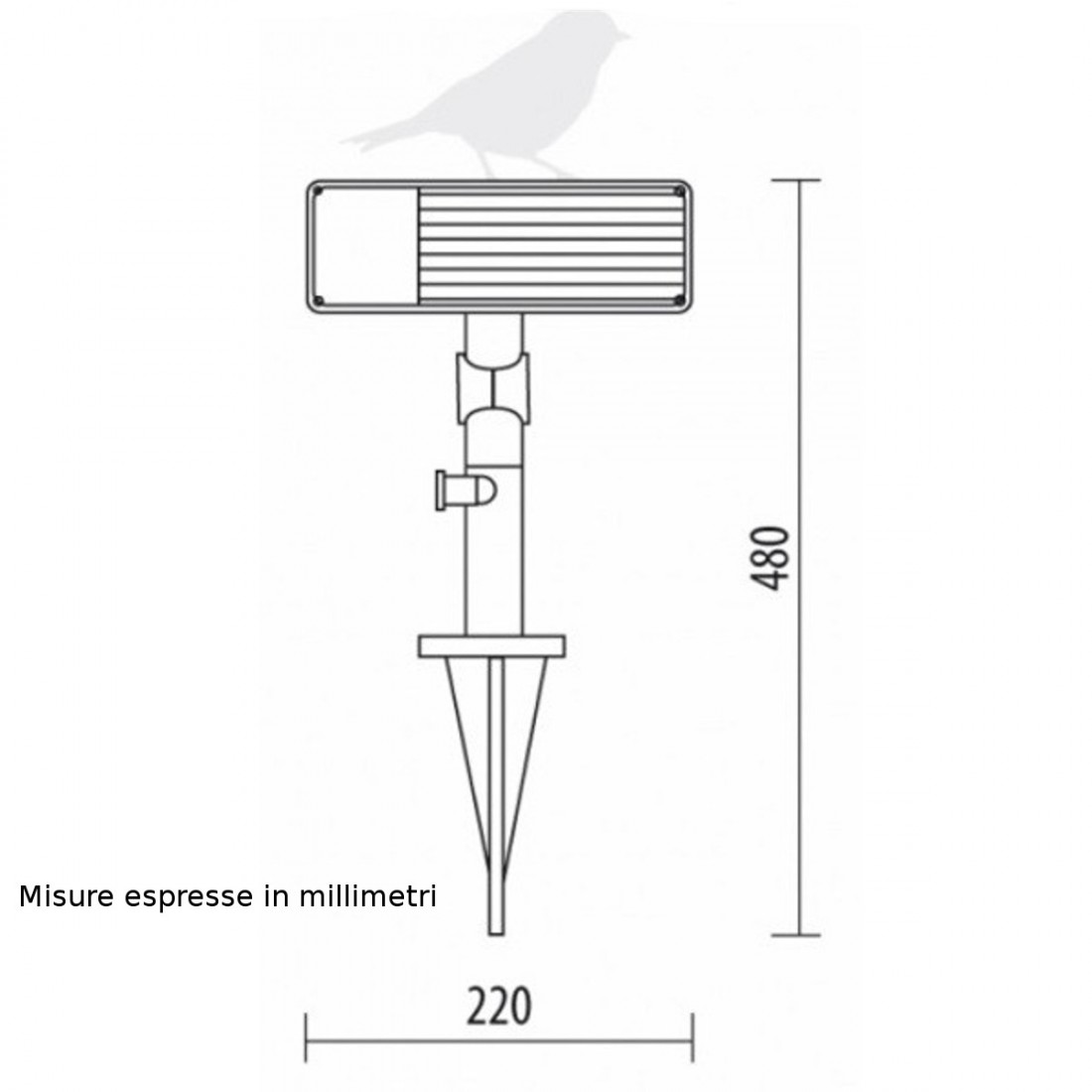 Lampe piquet lustres Bartalini PAR PL P BLK DB.0083 E27 LED