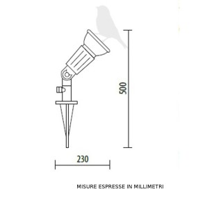 Lampada picchetto PAR38 1 P Lampadari Bartalini