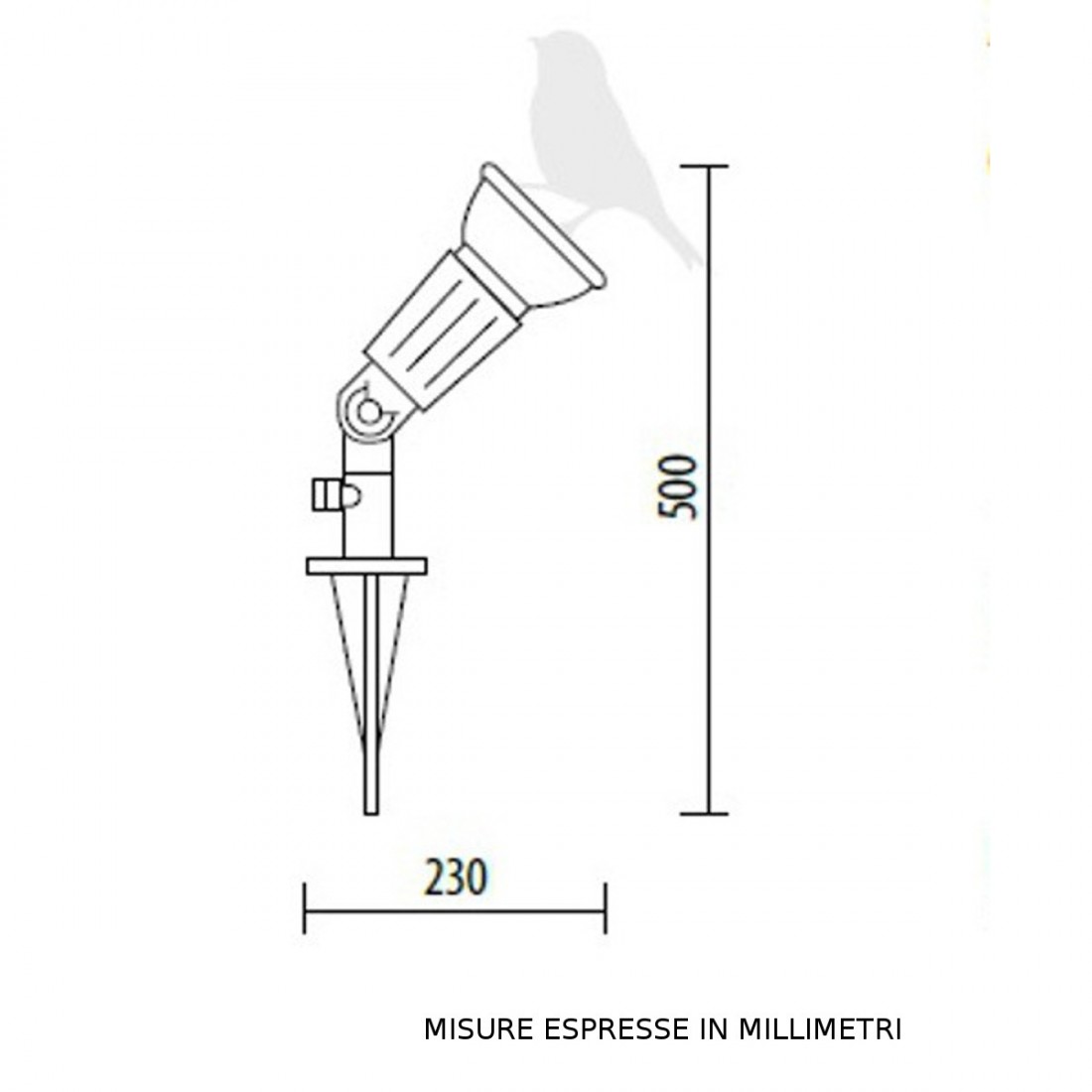 Lampada picchetto PAR38 1 P Lampadari Bartalini